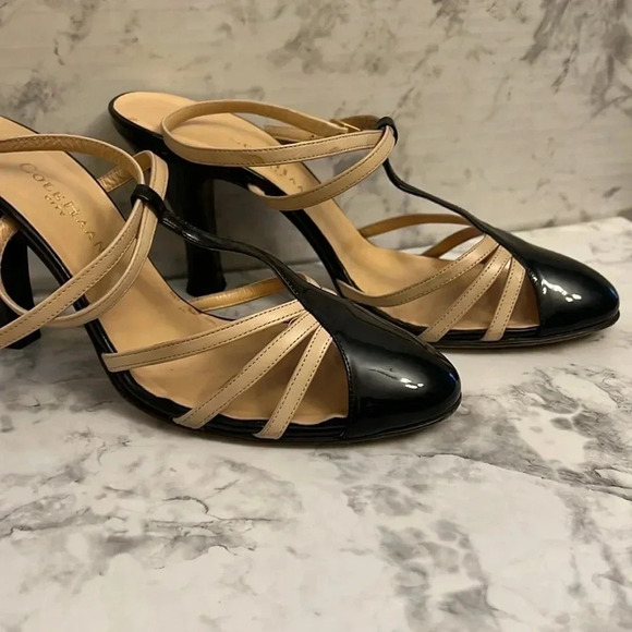Cole Haan Women’s Strappy Heel Patent Leather/Cream with Ankle Strap-Size 8.5B - Picture 11 of 11